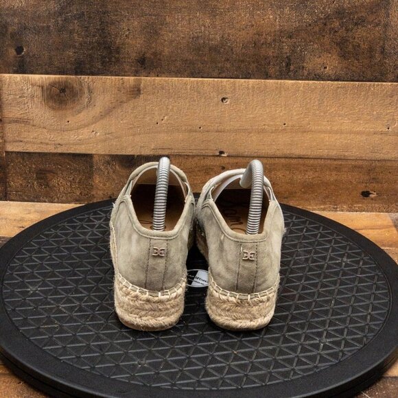 SAM EDELMAN CATHERINE PLATFORM FLATS LIGHT GREEN SUEDE CASUAL SLIP ON SIZE 6.5M - Picture 7 of 9